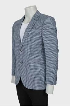 Men's fitted wool jacket