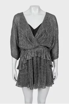 Silver dress with frills