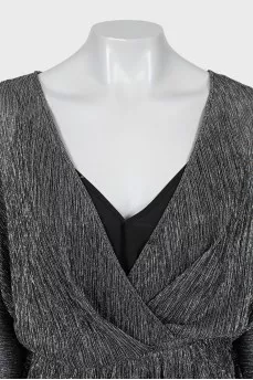 Silver dress with frills