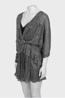 Silver dress with frills
