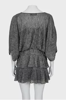 Silver dress with frills