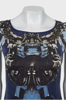 Silk A-line dress