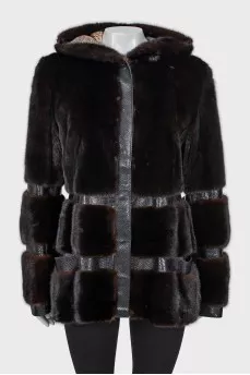 Mink fur coat