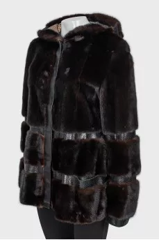Mink fur coat