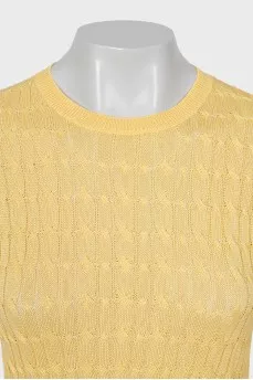Knitted jumper in yellow