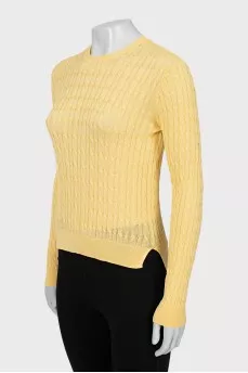 Knitted jumper in yellow