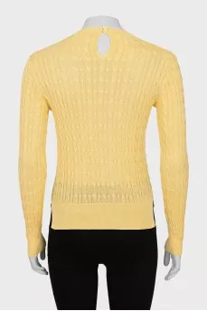 Knitted jumper in yellow