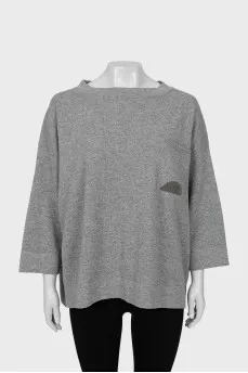 Sweater with patch pocket