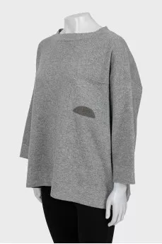 Sweater with patch pocket