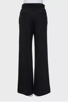 Black straight fit trousers