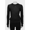 Mesh sweater with a tapered cut