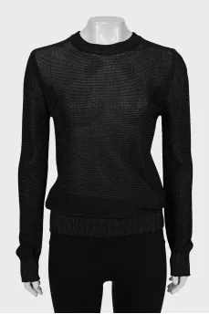 Mesh sweater with a tapered cut