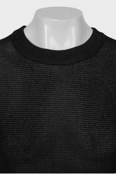 Mesh sweater with a tapered cut