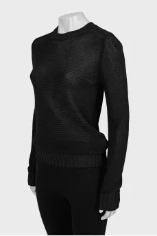 Mesh sweater with a tapered cut