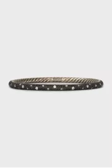 Silver bracelet with diamonds