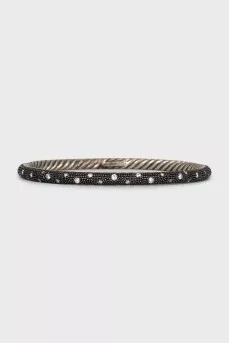 Silver bracelet with diamonds