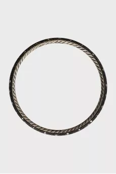 Silver bracelet with diamonds