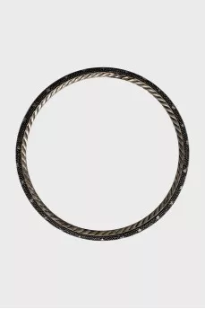 Silver bracelet with diamonds