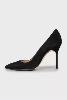Suede stiletto pumps