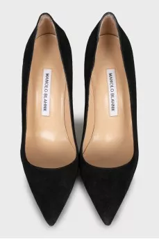 Suede stiletto pumps