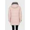 Pink down jacket with tag