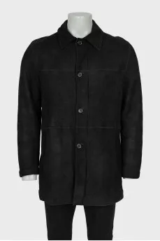 Men's straight cut sheepskin coat
