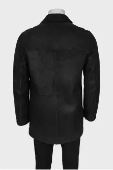 Men's straight cut sheepskin coat