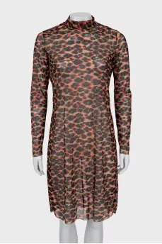 Mesh Print Dress