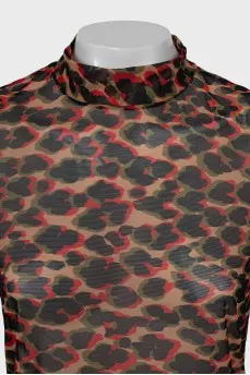 Mesh Print Dress