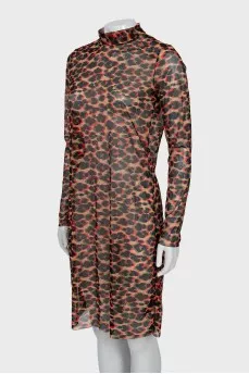 Mesh Print Dress