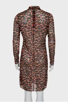 Mesh Print Dress