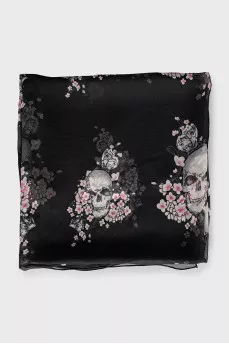 Square silk scarf