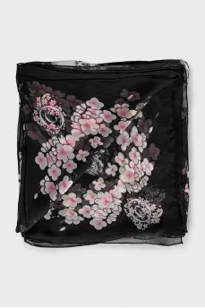Square silk scarf