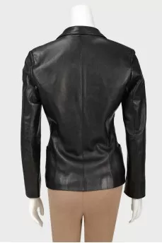 Leather fitted jacket
