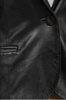 Leather fitted jacket
