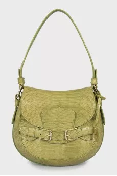 Bag with animalistic embossed leather