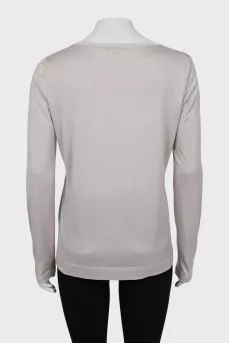 Longsleeve made of cashmere and silk