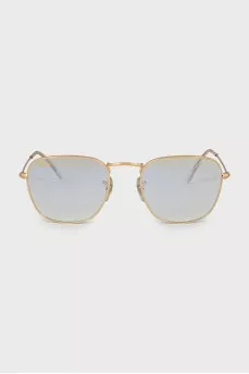 Gold-colored thin-frame glasses