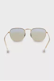 Gold-colored thin-frame glasses