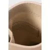 Beige leather cardholder with tag