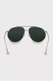 Aviator glasses with gold frame