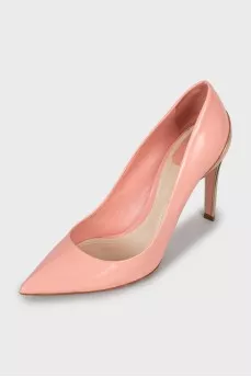Pink leather shoes