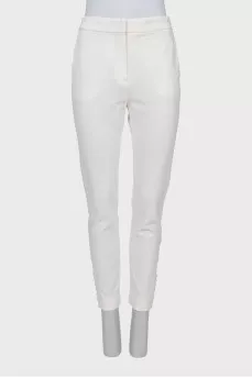 Slim fit white trousers