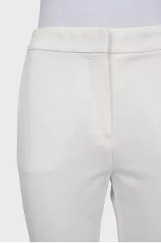 Slim fit white trousers