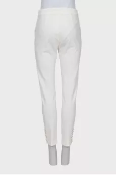 Slim fit white trousers