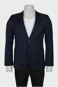 Men's Blue Wool Jacket