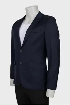 Men's Blue Wool Jacket