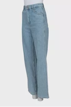 High waist wide leg jeans
