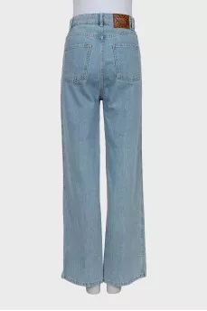 High waist wide leg jeans