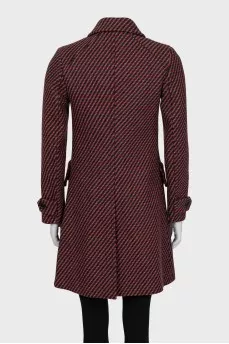 Single-breasted wool coat